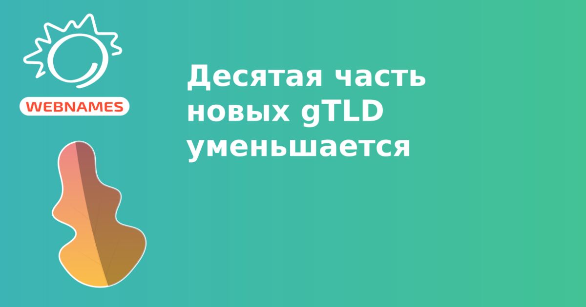 Десятая часть новых gTLD уменьшается