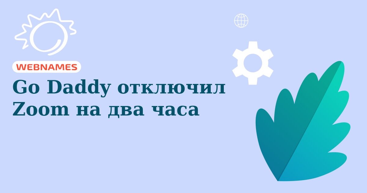 Go Daddy отключил Zoom на два часа