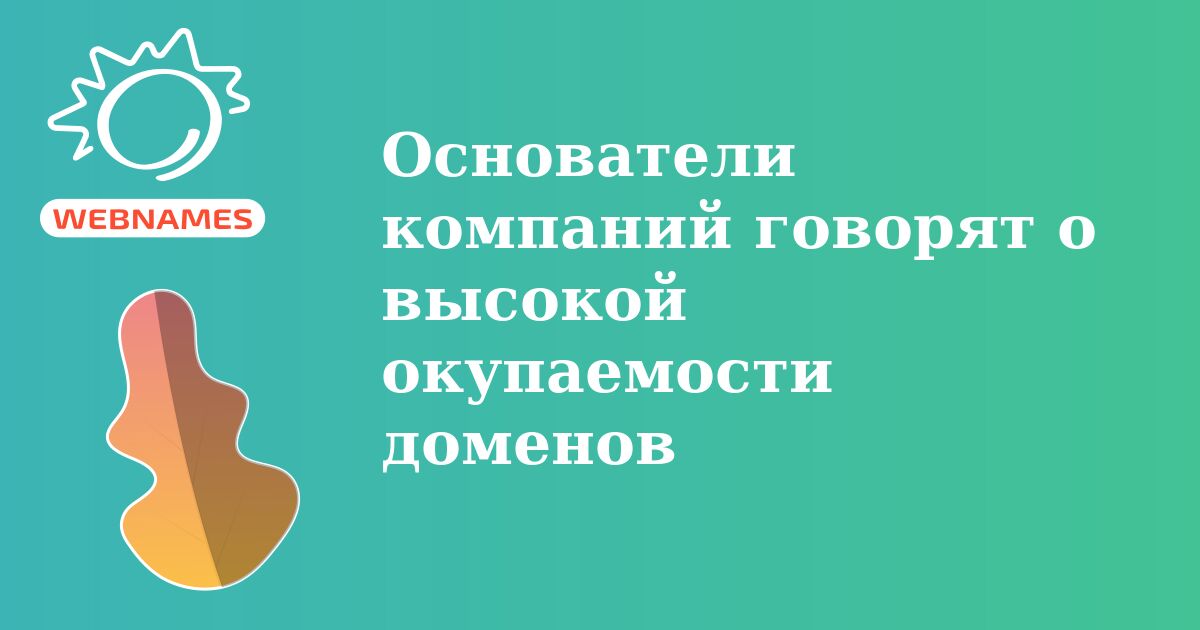 Основатели компаний говорят о высокой окупаемости доменов