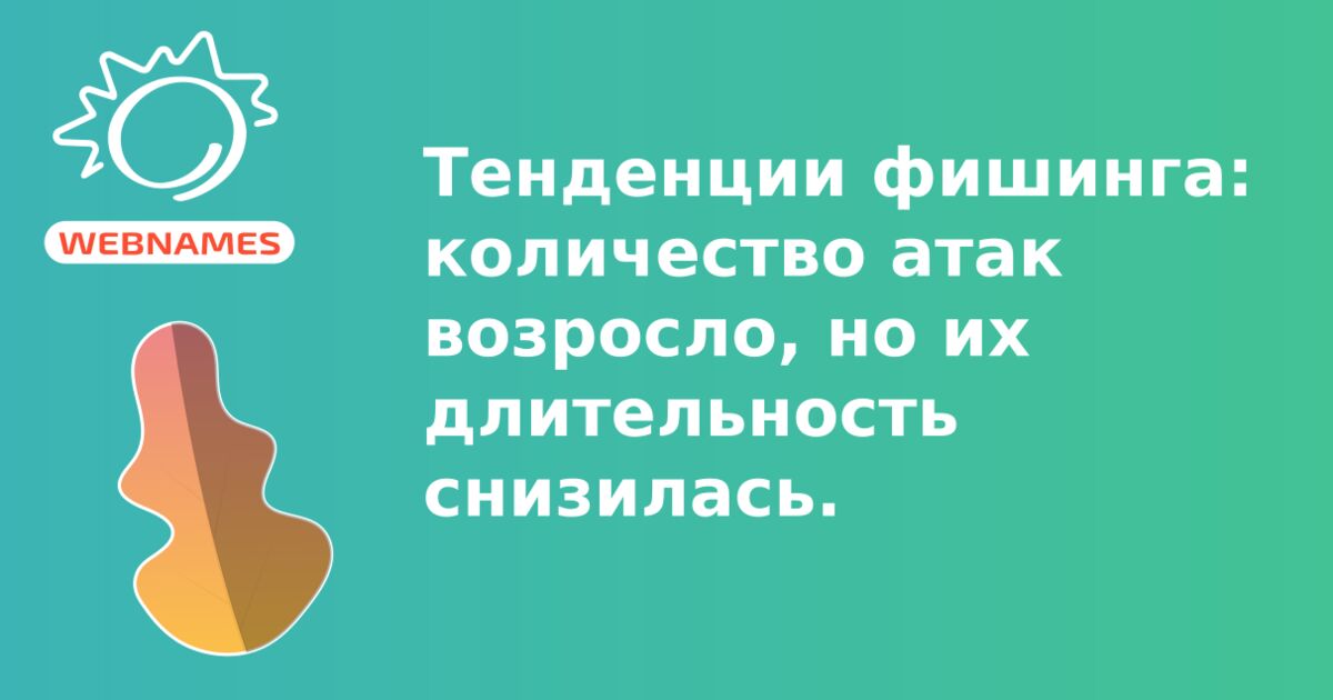 Тенденции фишинга: количество атак возросло, но их длительность снизилась.