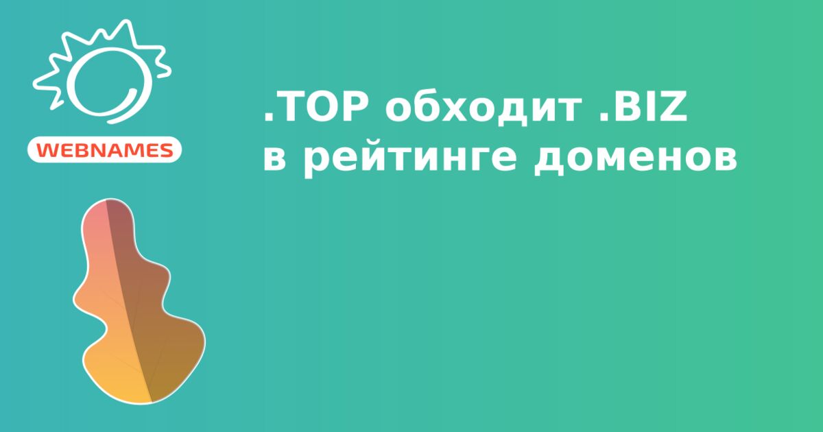 .TOP обходит .BIZ в рейтинге доменов