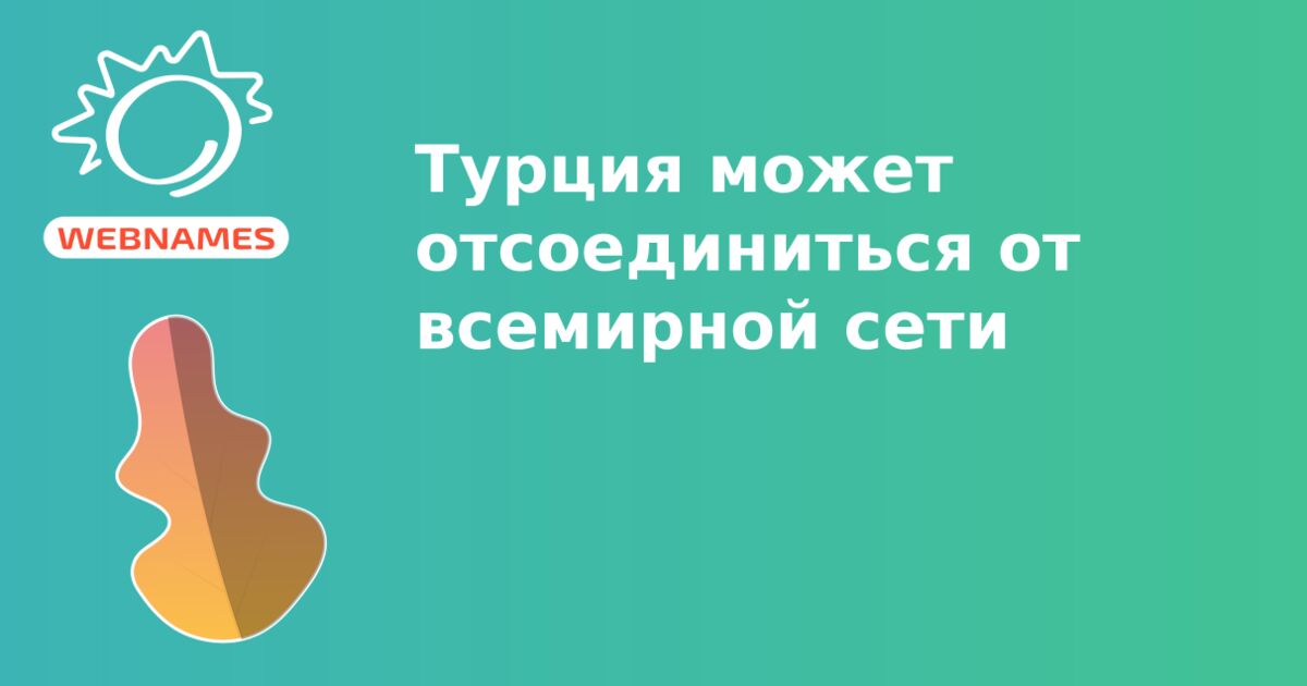 Турция может отсоединиться от всемирной сети