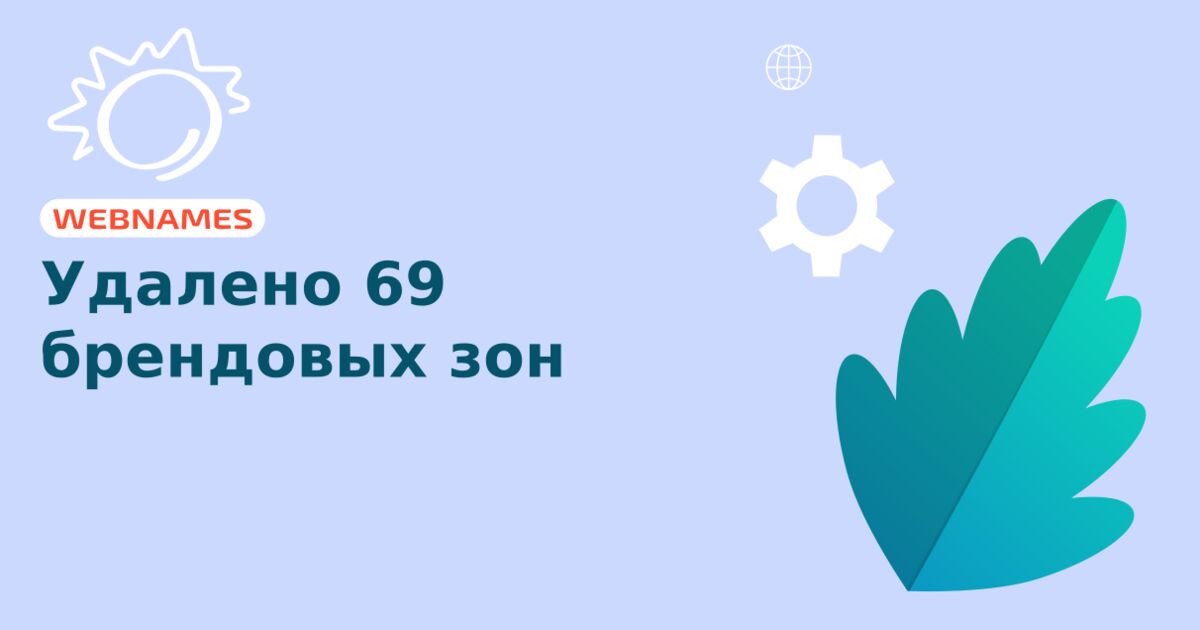 Удалено 69 брендовых зон