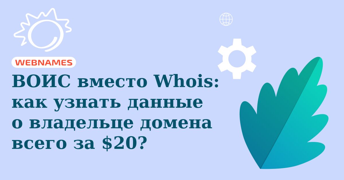 ВОИС вместо Whois: как узнать данные о владельце домена всего за $20?