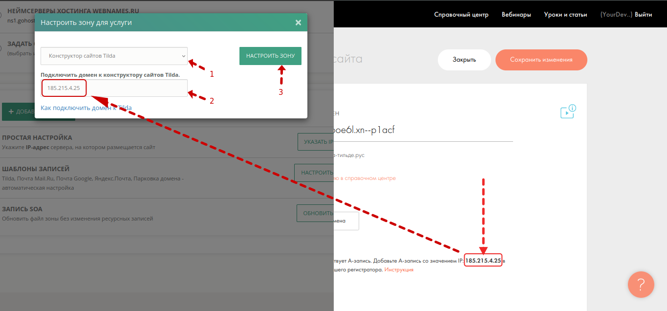 Как подключить домен к Tilda