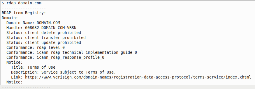 Whois не работает - проверяем через RDAP